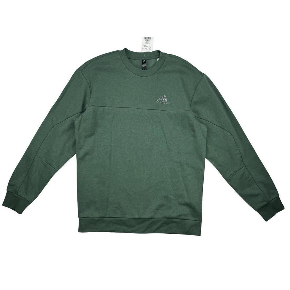Adidas Men's Stadium Fleece Badge of Sport Sweatshirt Green Size S